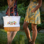 Picnic Time Mandalorian Grogu - Coronado Canvas And Willow Basket Tote
