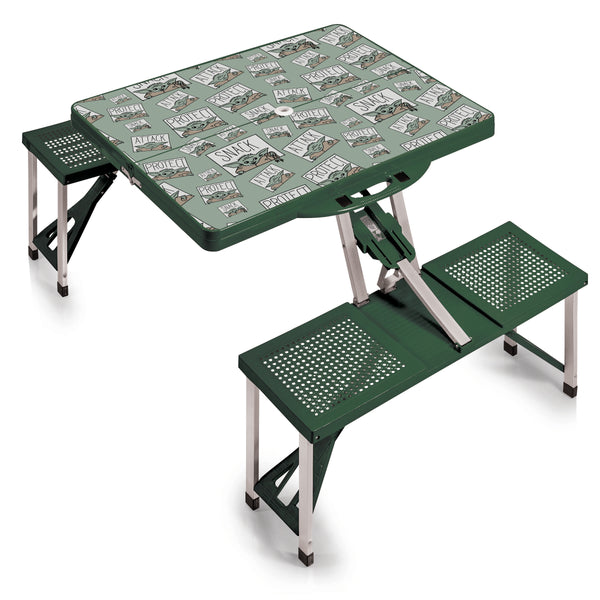 picnic time Mandalorian Grogu - Picnic Table Portable Folding Table with Seats