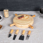 Picnic Time Mariner Lazy Susan Cheese Cutting Board & Tools Set