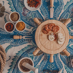 Picnic Time Mariner Lazy Susan Cheese Cutting Board & Tools Set