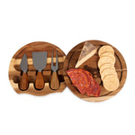 Picnic Time Mickey & Minnie Mouse - Acacia Brie Cheese Cutting Board & Tools Set