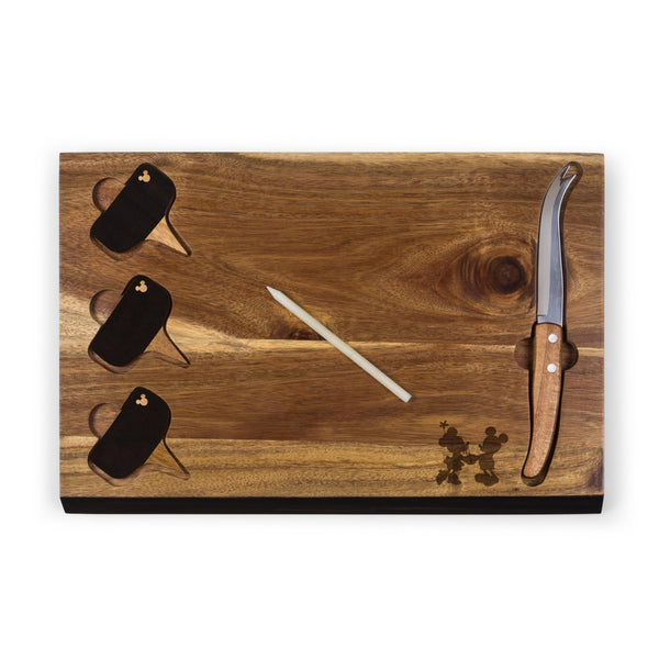 picnic time Mickey & Minnie Mouse - Delio Acacia Cheese Cutting Board & Tools Set