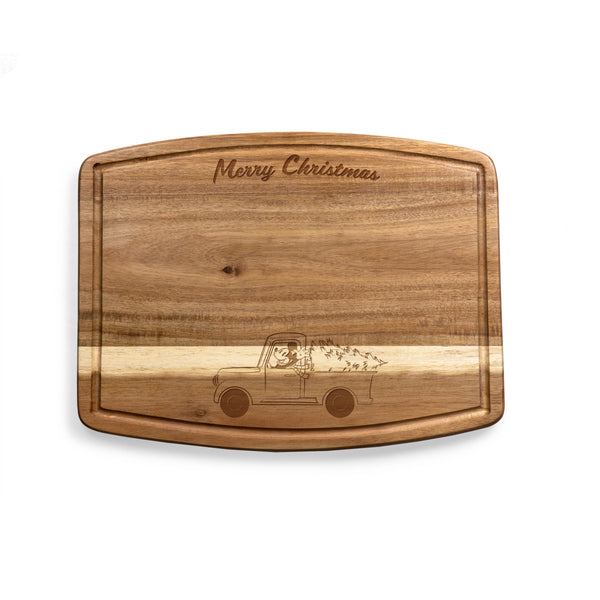 picnic time Mickey Mouse Christmas - Ovale Acacia Cutting Board