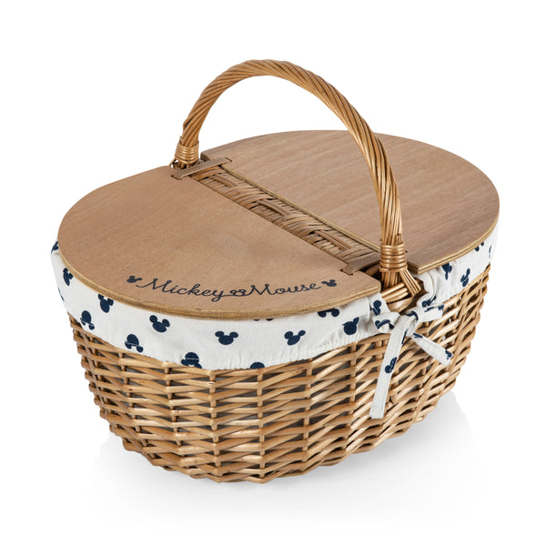 picnic time Mickey Mouse Silhouette - Country Picnic Basket