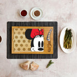 Picnic Time Minnie Mouse - Icon Glass Top Cutting Board & Knife Set