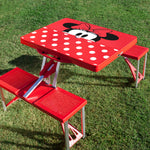Picnic Time Minnie Mouse - Picnic Table Portable Folding Table With Seats