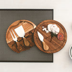 Picnic Time Monogram - Acacia Brie Cheese Cutting Board & Tools Set