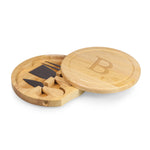 Picnic Time Monogram - Parawood Brie Cheese Cutting Board & Tools Set