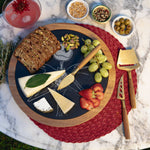 Picnic Time Nightmare Before Christmas Jack - Insignia Acacia And Slate Serving Board With Cheese Tools