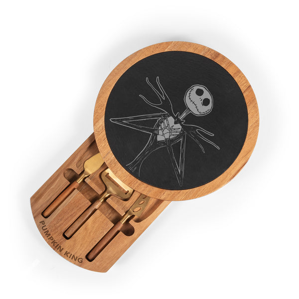 picnic time Nightmare Before Christmas Jack - Insignia Acacia and Slate Serving Board with Cheese Tools