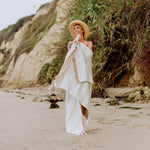 Picnic Time Oceanside Beach Blanket Driftwood Stripe