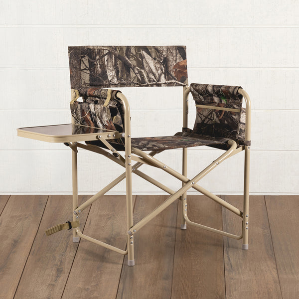 picnic time Outdoor Directors Folding Chair Mod Denim Stripe Pattern with White Accents