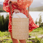 Picnic Time Palermo - Rush Insulated Bucket Tote With Leather Straps