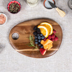 Picnic Time Pebble Shaped Acacia Serving Board 12" X 9"