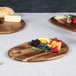Picnic Time Pebble Shaped Acacia Serving Board 12" X 9"