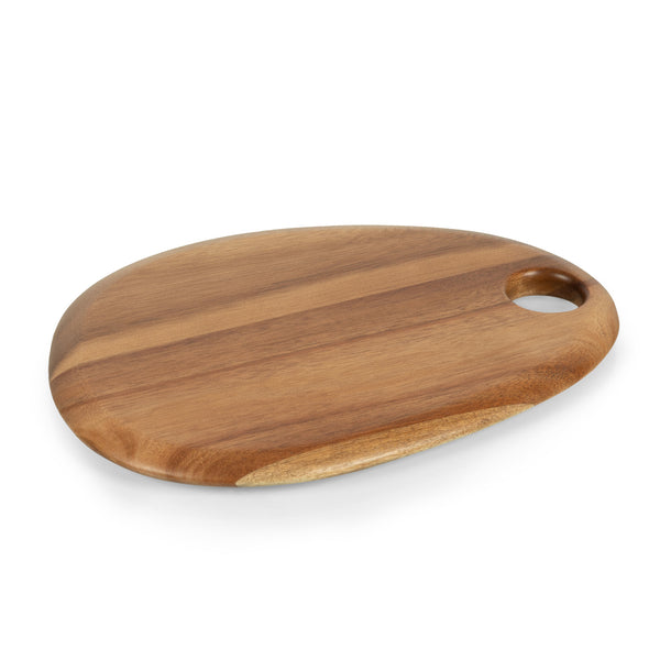 picnic time Pebble Shaped Acacia Serving Board 12" x 9"