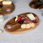 Picnic Time Pebble Shaped Acacia Serving Board 15" X 10"