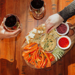 Picnic Time Pebble Shaped Acacia Serving Board 15" X 10"