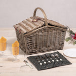 Picnic Time Piccadilly Picnic Basket Red & White Plaid Pattern