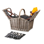 Picnic Time Piccadilly Picnic Basket Red & White Plaid Pattern