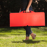 Picnic Time Picnic Table Portable Folding Table With Seats Red