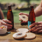 Picnic Time Coasters With Bottle Openers Set Of 4