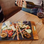 Picnic Time Covina Acacia And Slate Serving Tray