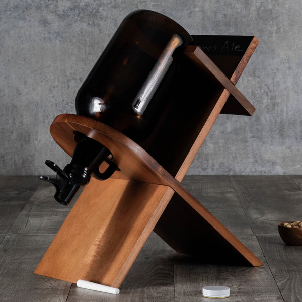 picnic time Growler Stand with 64oz Glass Growler