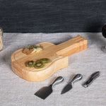 Picnic Time Guitar Cheese Cutting Board & Tools Set