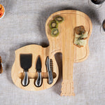Picnic Time Guitar Cheese Cutting Board & Tools Set