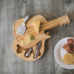 Picnic Time Guitar Cheese Cutting Board & Tools Set