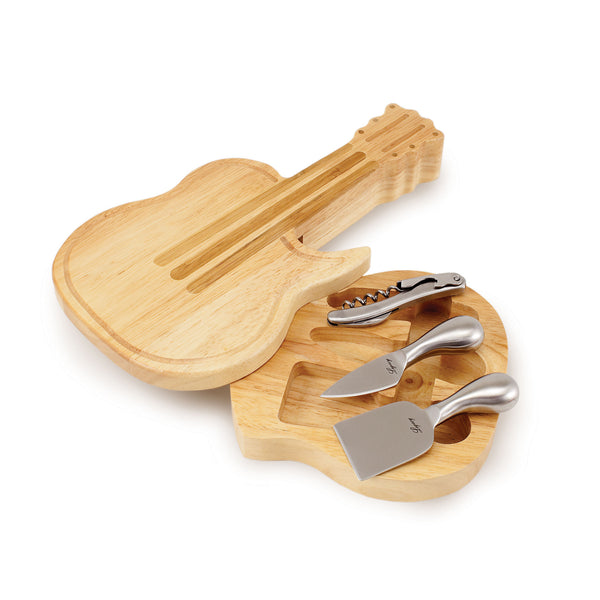 picnic time Guitar Cheese Cutting Board & Tools Set