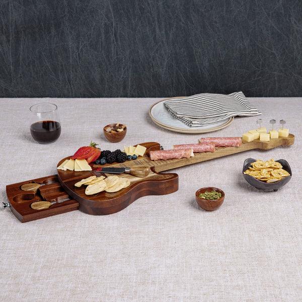 picnic time Guitar Legend Cheese Board & Tools Set