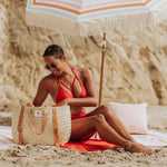 Picnic Time Hermosa Woven Beach Cooler Bag