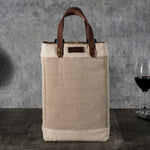 Picnic Time Pinot Jute 2 Bottle Insulated Wine Bag