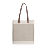 Picnic Time Pinot Jute 3 Bottle Insulated Wine Bag