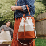 Picnic Time Sirolo Canvas & Leatherette Tote