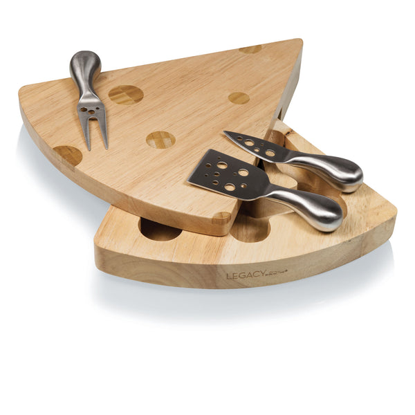 picnic time Swiss Cheese Cutting Board & Tools Set