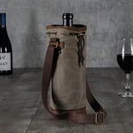 Picnic Time Waxed Canvas Wine Tote