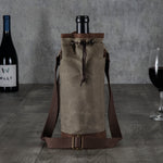 Picnic Time Waxed Canvas Wine Tote