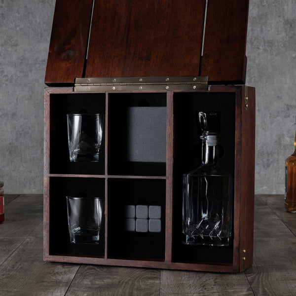 picnic time Whiskey Box Gift Set with Decanter