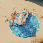 Picnic Time Pop-Up Picnic & Beach Blanket Watercolor Chevron Pattern