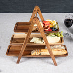 Picnic Time Serving Ladder 3 Tiered Serving Station
