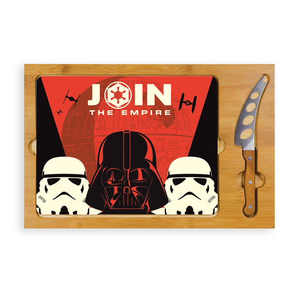 picnic time Star Wars Empire - Icon Glass Top Cutting Board & Knife Set