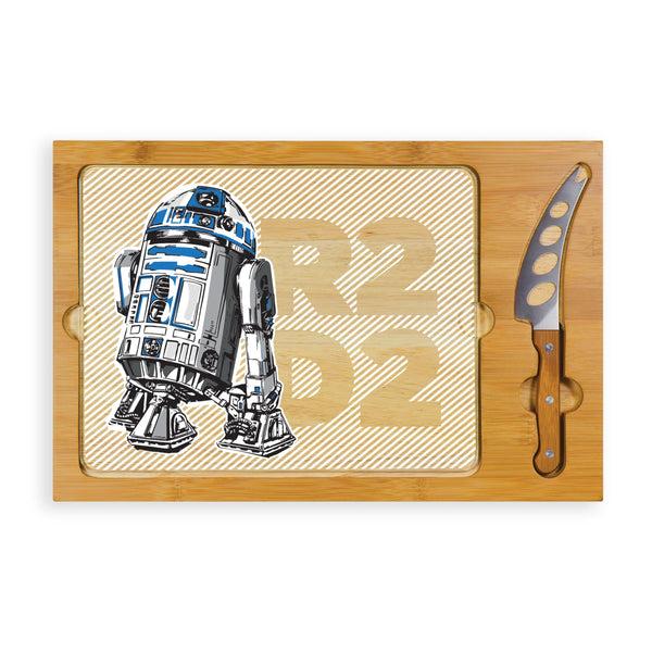 picnic time Star Wars R2-D2 - Icon Glass Top Cutting Board & Knife Set