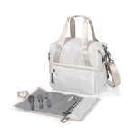 Picnic Time Tarana Recycled Lunch Bag Cooler With Utensils Halo Gray