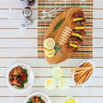 Picnic Time Touchdown Football Cutting Board & Serving Tray Bamboo