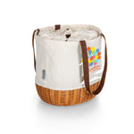 Picnic Time UP - Coronado Canvas And Willow Basket Tote
