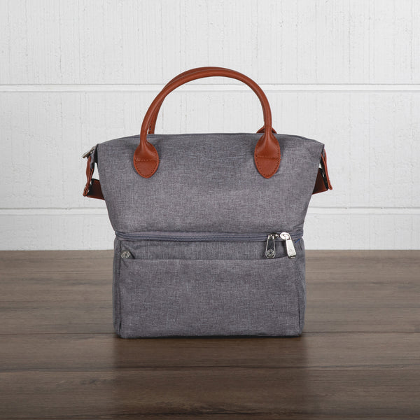 picnic time Urban Lunch Bag Cooler Gray with Brown Accents