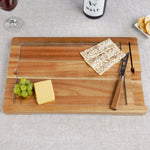 Picnic Time Ventana - Tempered Glass And Acacia Cheese Board And Knife Set